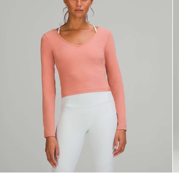 Lululemon Align Long Sleeve Shirt size 8 in a peachy pink like new - Picture 1 of 6